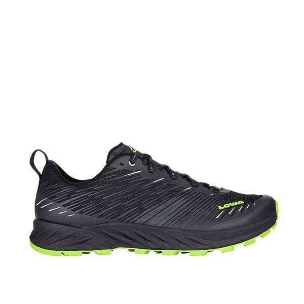 Veganer Trail Running Schuh | LOWA Amplux schwarz/limone