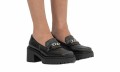 Vegane Loafers |  BOHEMA Clothing Buckle Squared Loafers Black